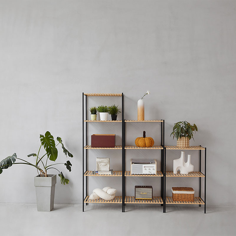 Bamboo storage shelf